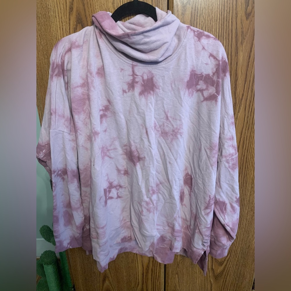 EUC L vs pink oversized cowl neck sweatshirt